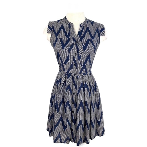 11.1.TYLHO Polka Dot West Street Shirt Button Down Cap Sleeve Dress Size Large - Picture 9 of 10